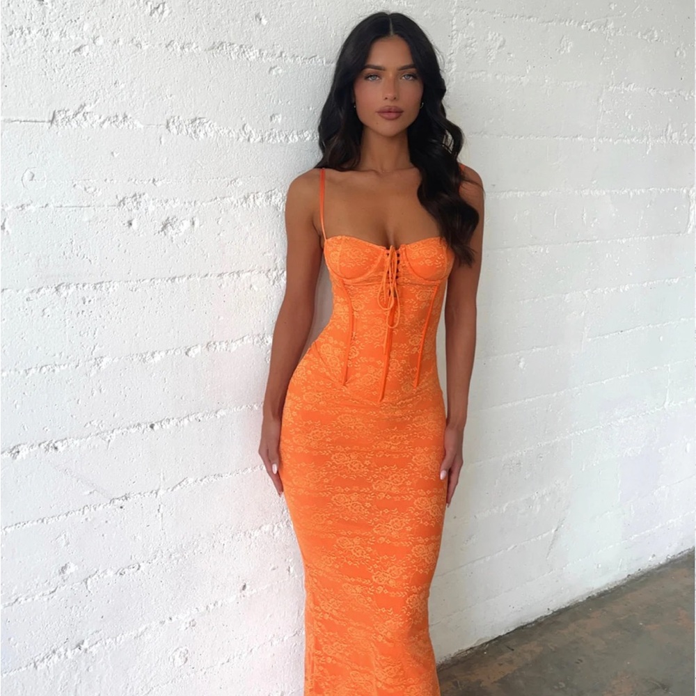 General Outcast Clothing ASHBY MAXI DRESS ORANGE